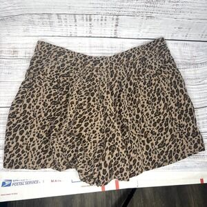 Free People Leopard Pull On Shorts With Pockets Xs